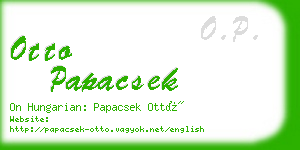 otto papacsek business card